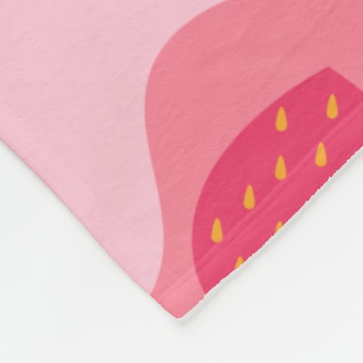 koe kawaï - aardbei fleece deken (Hoek)