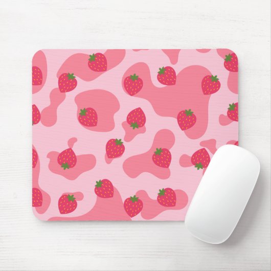 koe kawaï - aardbei muismat (Met muis)