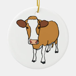 Koe Keramisch Ornament