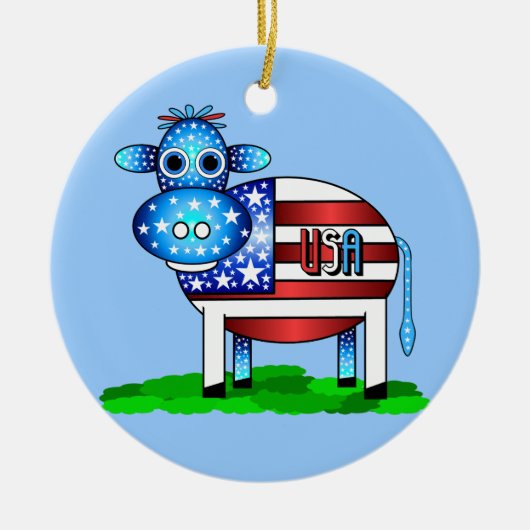 koe keramisch ornament (Voorkant)