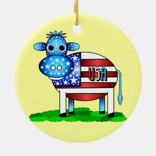 koe keramisch ornament (Achterkant)