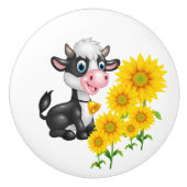 Koe Keramische Knop (Voorkant)