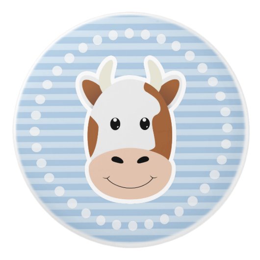 Koe Keramische Knop (Voorkant)