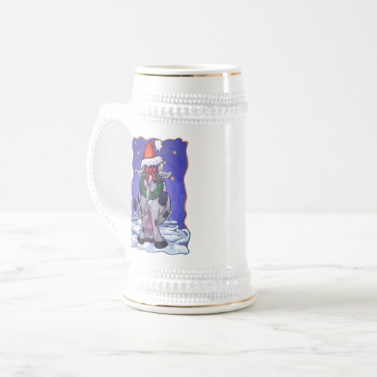 Koe kerst bierpul (Voorkant links)