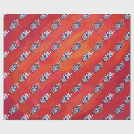 Koe kerst cadeaupapier (Vlak)