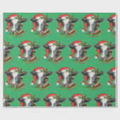 Koe kerst cadeaupapier (Vlak)