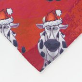 Koe kerst fleece deken (Hoek)
