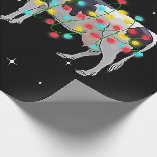 koe kerst - kerstfeestdagen cadeaupapier (Hoek)