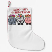 Koe kerst kerstmis kleine kerstsok (Voorkant)