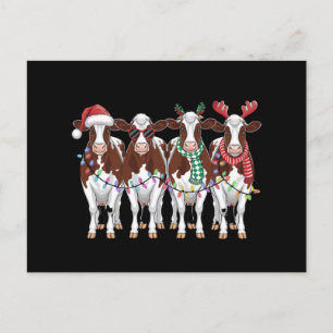 Koe kerst koe liefhebber cadeau vakantie boerderij briefkaart