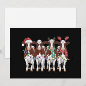 Koe kerst koeliefhebber cadeau vakantie boerderij  feestdagenkaart (Voorkant / Achterkant)