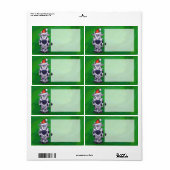 Koe Kerst op Groen Etiket (Full Sheet)
