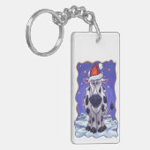 Koe kerst sleutelhanger (Voorkant Links)