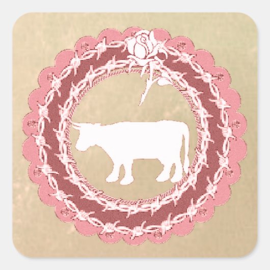 Koe Kerst sticker (Voorkant)