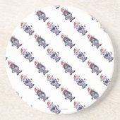 Koe kerst zandsteen onderzetter (Voorkant)