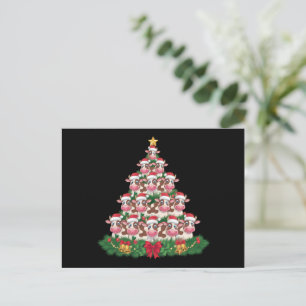 Koe Kerstboom Grappige Koe Liefhebber Koe Kerstmis Feestdagenkaart
