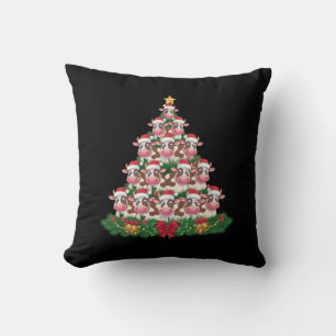 Koe Kerstboom Grappige Koe Liefhebber Koe Kerstmis Kussen