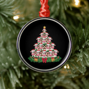 Koe Kerstboom Grappige Koe Liefhebber Koe Kerstmis Metalen Ornament