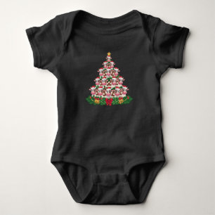 Koe Kerstboom Grappige Koe Liefhebber Koe Kerstmis Romper