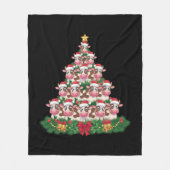 Koe Kerstboom Grappige Koe Lover Koe Xmas Fleece Deken (Voorkant)