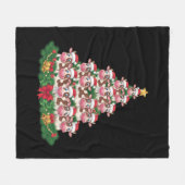 Koe Kerstboom Grappige Koe Lover Koe Xmas Fleece Deken (Voorkant (Horizontaal))