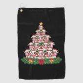 Koe Kerstboom Grappige Koe Lover Koe Xmas Golfhanddoek (Voorkant)