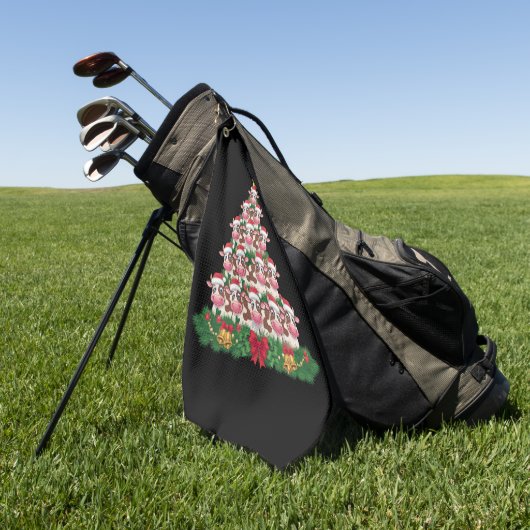Koe Kerstboom Grappige Koe Lover Koe Xmas Golfhanddoek (Groen)