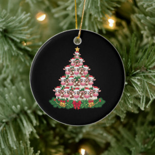 Koe Kerstboom Grappige Koe Lover Koe Xmas Keramisch Ornament