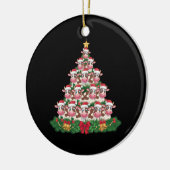 Koe Kerstboom Grappige Koe Lover Koe Xmas Keramisch Ornament (Links)