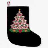 Koe Kerstboom Grappige Koe Lover Koe Xmas Kleine Kerstsok (Voorkant)