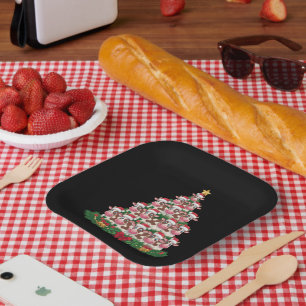 Koe Kerstboom Grappige Koe Lover Koe Xmas Papieren Bordje