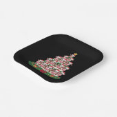 Koe Kerstboom Grappige Koe Lover Koe Xmas Papieren Bordje (Gebogen)