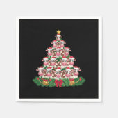 Koe Kerstboom Grappige Koe Lover Koe Xmas Servet (Voorkant)