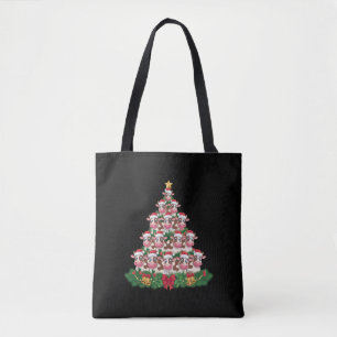 Koe Kerstboom Grappige Koe Lover Koe Xmas Tote Bag
