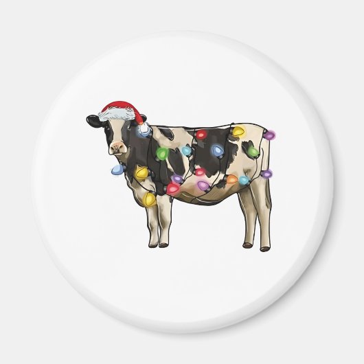 Koe Kerstboom vee feestelijk boerderij Magneet (Voorkant)