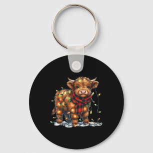 Koe Kerstdag Xmas Sinterklaas Door Wollige Boerder Sleutelhanger