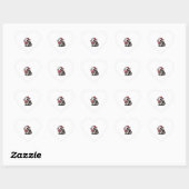 Koe kerstkleding voor kinderen hart sticker (Vel)