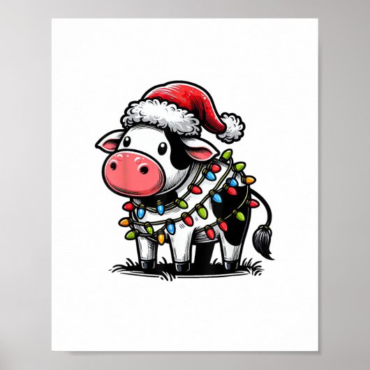 Koe kerstkleding voor kinderen poster (Voorkant)