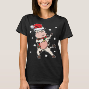 Koe kerstKoe Koeien Funny Dabbing Kerstmis Gif T-shirt