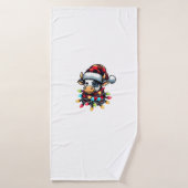 Koe Kerstman Hoed Buffalo Plaid Xmas Koe Lov Badhanddoek (Badhanddoek)