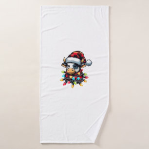 Koe Kerstman Hoed Buffalo Plaid Xmas Koe Lov Badhanddoek