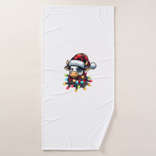 Koe Kerstman Hoed Buffalo Plaid Xmas Koe Lov Badhanddoek (Badhanddoek)