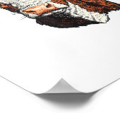 Koe kerstman kerstmis poster (Hoek)