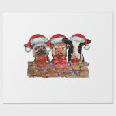 Koe Kerstmis Cadeaupapier (Vlak)