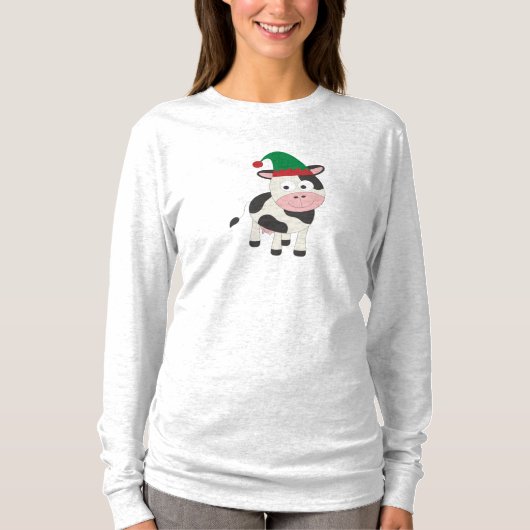 Koe Kerstmis Elf T-shirt (Voorkant)
