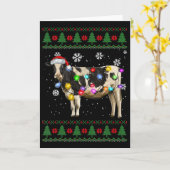 Koe kerstmis kaart (Gele Bloem)