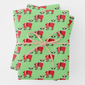 Koe Kerstmis Kerstmis Inpakpapier Vel (In situ)