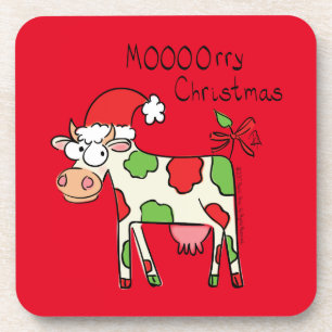 Koe Kerstmis Kinder Bier Onderzetter
