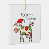 Koe Kerstmis Kinder Keramisch Ornament (Rechts)
