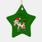 Koe Kerstmis Kinder Keramisch Ornament (Rechts)